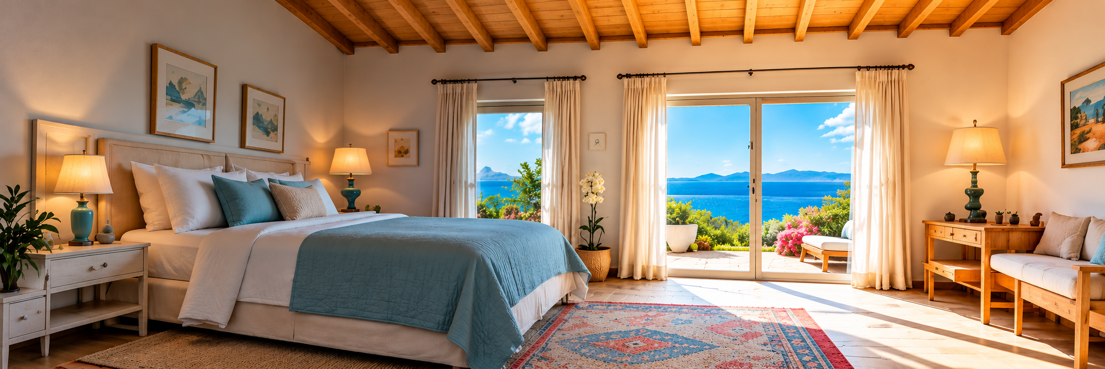 Bedroom photo after AI enhancement